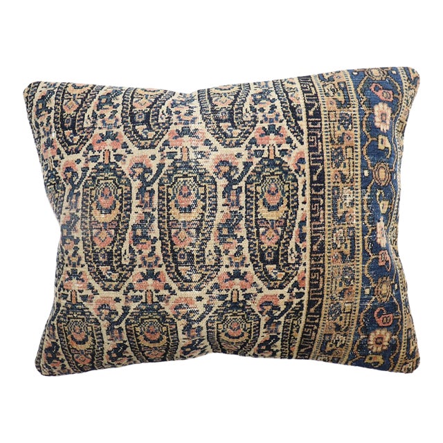 Antique Persian Senneh Rug Pillow For Sale