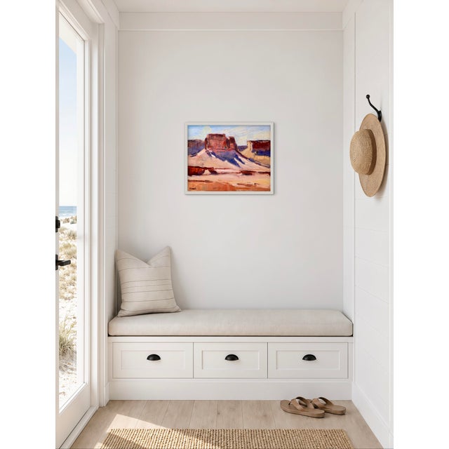 Southwestern Adobe Shadows - Desertscape Oil Painting Landscape For Sale - Image 4 of 12