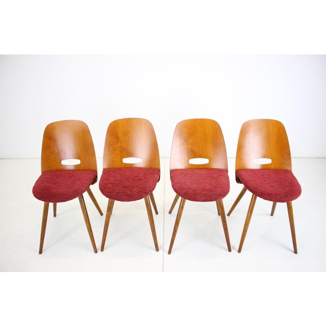 Dining Chairs attributed to Frantisek Jirak for Tatra, 1960s, Set of 4 For Sale - Image 3 of 15