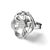 Mid 20th Century 14k White Gold Filigree Diamond Floral Cocktail Ring, Size 7.5 For Sale - Image 4 of 4