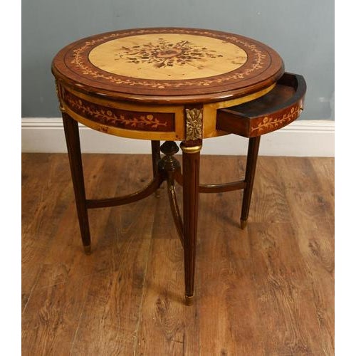 Brown Louis XVI French Side Table For Sale - Image 8 of 9