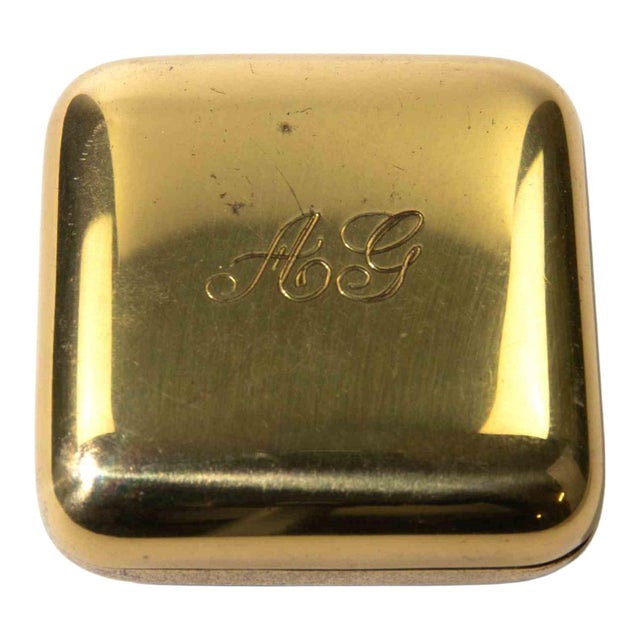 1960s Italian Gold-Plated Metal Trinket or Pill Box by F. Jacovitti, Rome, 1960s For Sale - Image 5 of 5