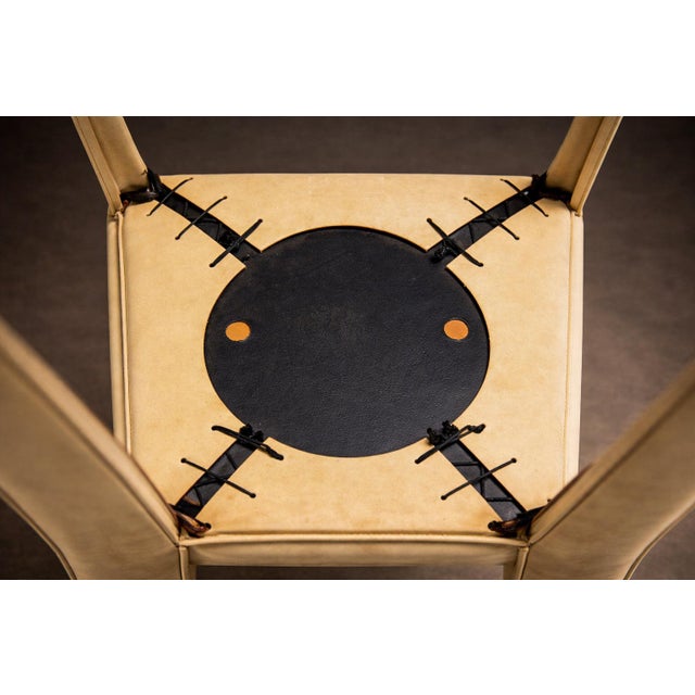Metal Brazilian Modern Set of 4 Chairs in Suede, Mario Bellini, 1970s For Sale - Image 7 of 9