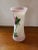 American Vintage Milk Glass Rose Motif Flower Vase For Sale - Image 3 of 6