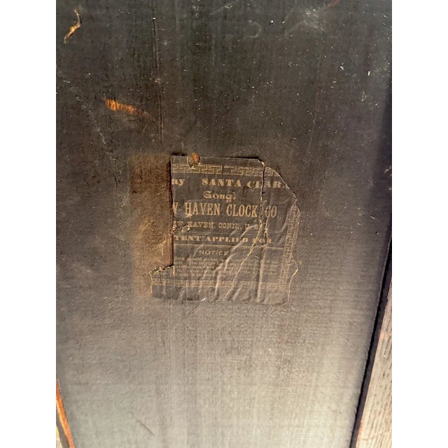 Brown Antique New Haven Mission Style Parlor Mantel Clock- “Santa Clara” Model For Sale - Image 8 of 9