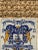 French Country Dutch Delft Heraldic Tile in Blue and White For Sale - Image 3 of 6