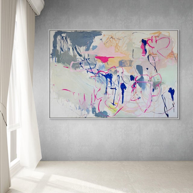 This work will be shipped rolled in a tube. Poynder's method emphasizes gesture, line, color, and space. Physicality and...