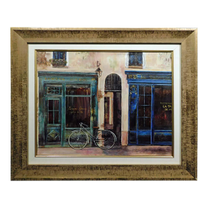 Sabrina R. DePatran "Le Scene Durane" Bicycle Original Oil Painting French City