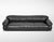 Three seater sofa designed by Gianfranco Frattini for Cassina, 1969. Original manufacturer's label. Black Leather,...