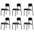 Black Black Residence Chairs by Jean Couvreur for Kann Design, Set of 6 For Sale - Image 8 of 8