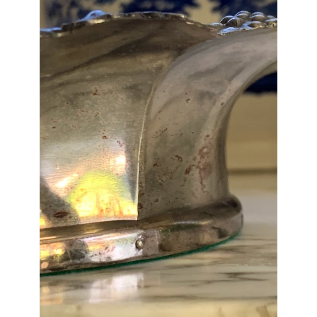 1950s Vintage English Silver Plate Wine Coaster For Sale - Image 5 of 10