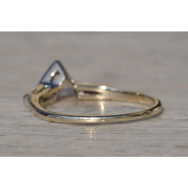 1980s The Anza Vista: Ladies 18K White Gold Angled Diamond Band For Sale - Image 5 of 10