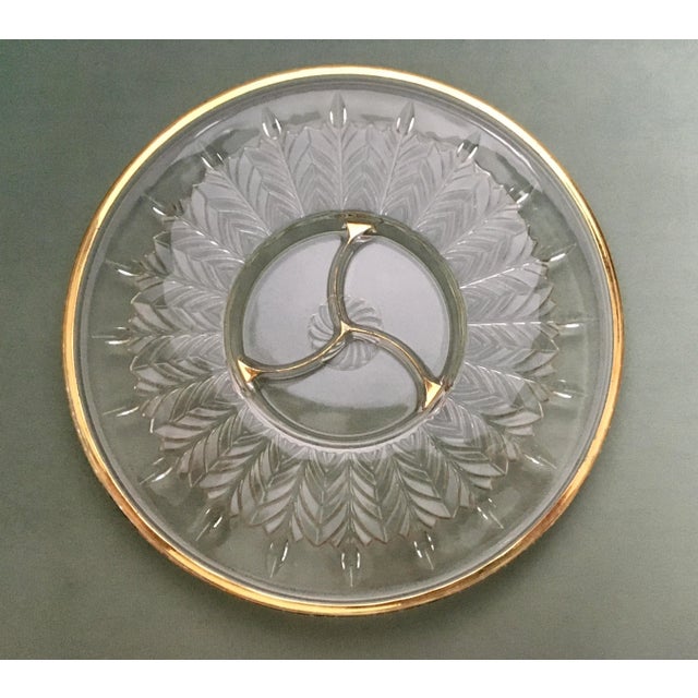 Transparent 1950s Jeanette Glass Appetizer Platter For Sale - Image 8 of 10