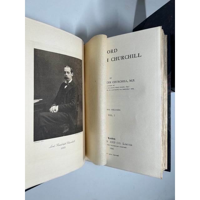 1900 - 1909 Early 20th Century Illustrated Leather Octavo Volume Set, Winston S. Churchill's Lord Randolph Churchill, First Uk Edition - 2 Books For Sale - Image 5 of 9