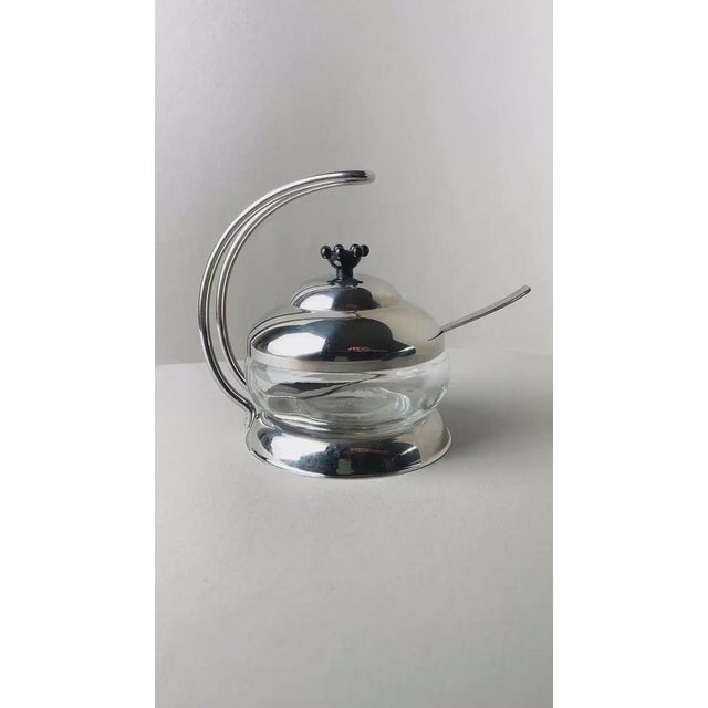 Vintage Lidded Box in Stainless Steel and Glass by Matteo Thun for WMF, 1980s For Sale - Image 12 of 13