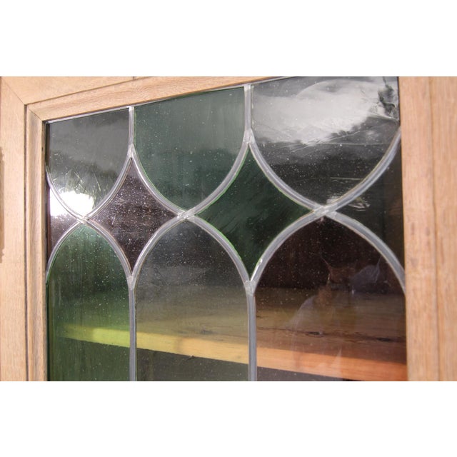 Early 20th Century Leaded Glass Display Cabinet, 1890s For Sale - Image 16 of 18