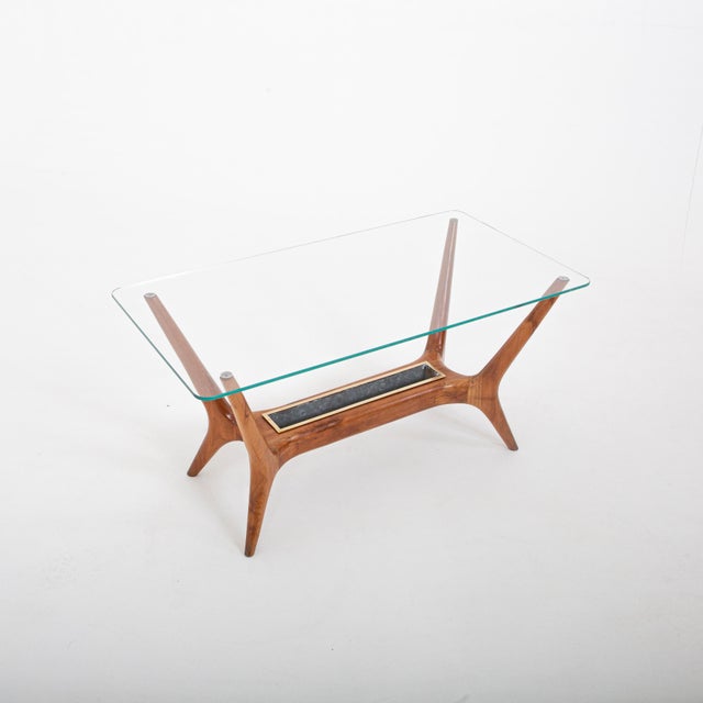 Brown 1950s Italian Modernist Cocktail Table Attributed to Gio Ponti For Sale - Image 8 of 18