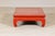 Vintage Chinese Low Red Lacquer Table with Chow Legs and Scalloped Apron For Sale - Image 10 of 11