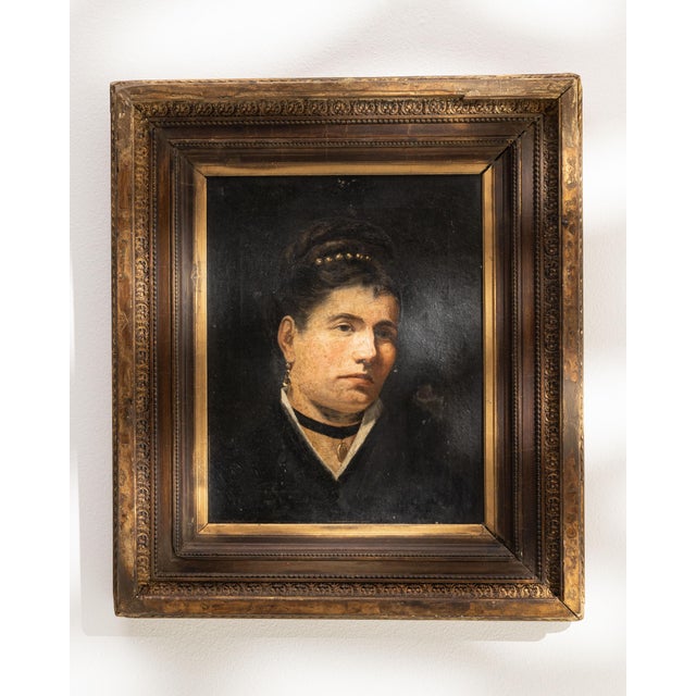 19th Century France Brown Canvas Painting For Sale - Image 4 of 15