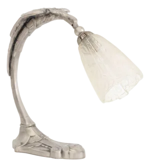 French Art Deco Eagle Form Chrome Table Lamp