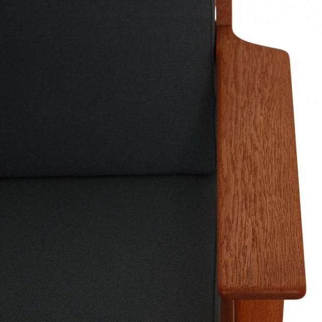 GE-290 3-Seater Sofa in Green Fabric by Hans J. Wegner, 1990s For Sale - Image 13 of 18