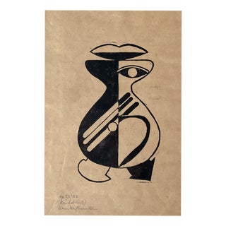Hans Haffenrichter, Dance Sign, 1923, Linocut For Sale