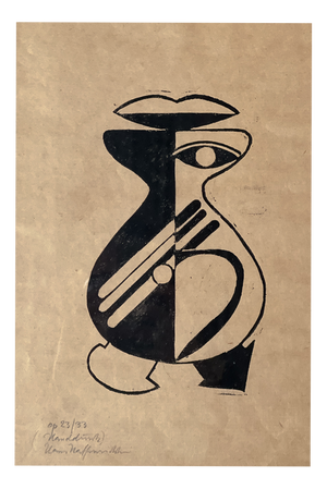 Hans Haffenrichter, Dance Sign, 1923, Linocut