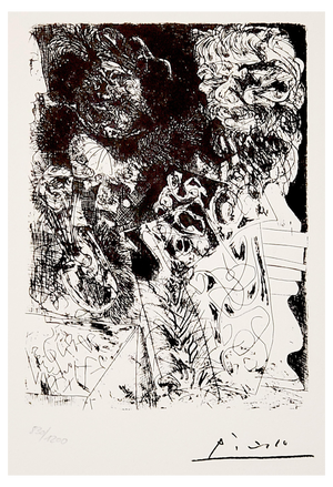 After Pablo Picasso, The Head of Rempirmadt, Lithograph, 1973