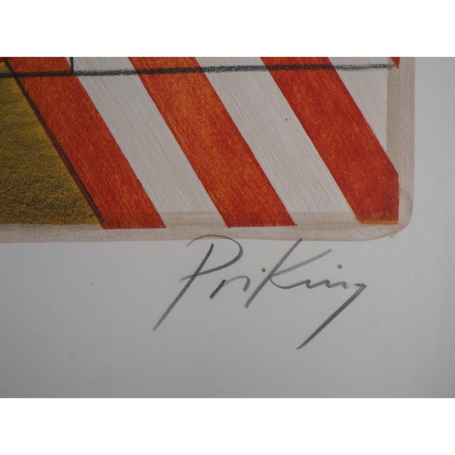 Franz PRIKING Fantastic Horse (After the Storm), 1973 Original lithograph Signed in pencil Numbered / 120 copies On Arches...