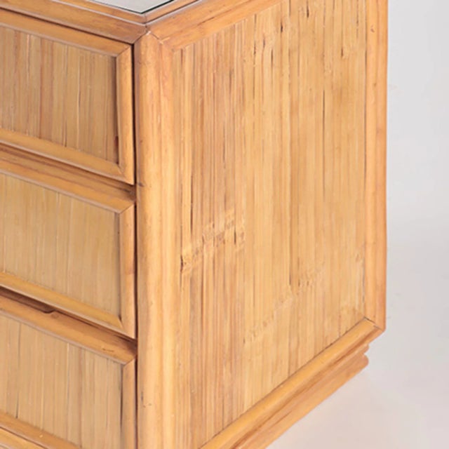 A Three Drawer Rattan Dresser From the Phillipines. Circa 1970 For Sale - Image 4 of 7