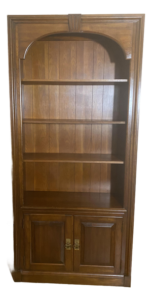 Late 20th Century Pennsylvania House Solid Cherry Arched Bookcase