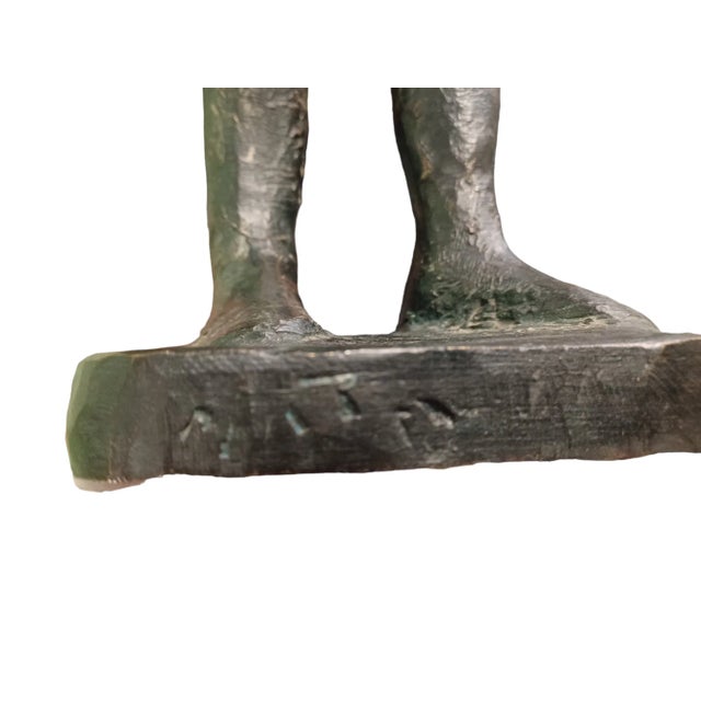 Mid 20th Century Vintage Bronze Sculpture of a Standing Nude Woman For Sale - Image 5 of 6