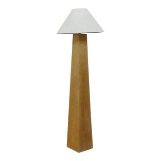 Late 20th Century Architectural Oblesik Wood Floor Lamp For Sale