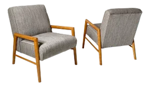 Mid-Century ModernLeslie Diamond for Conant Ball Lounge Chairs - a Pair