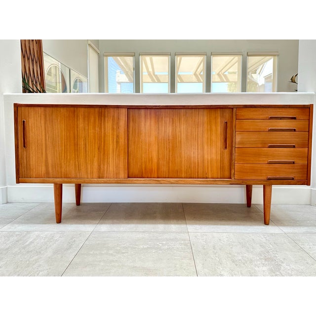 Beautiful vintage MCM "Trento" teak credenza designed by Nils Jonsson for Troeds Sweden