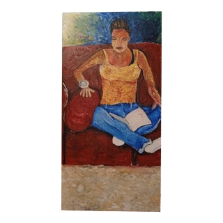 1990s Portrait of a Lady Signed by Artist For Sale