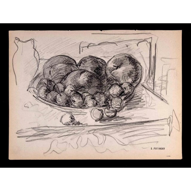 Serge Fotisnky, Still Life, Pencil Drawing, 1947 For Sale