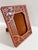 Rustic 1970s Southwestern Tooled Leather Picture Frame With Croc Embossed Accents For Sale - Image 3 of 10