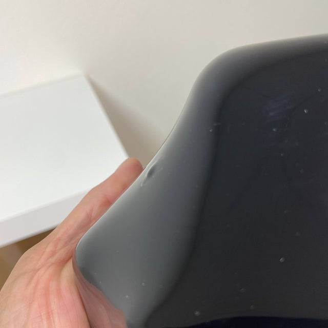 Mid 20th Century Black Amethyst Blown Glass Swan Bowl For Sale In Boise - Image 6 of 9