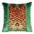Schumacher x Johnson Hartig Jokhang Tiger Velvet 18" Pillow in Green For Sale