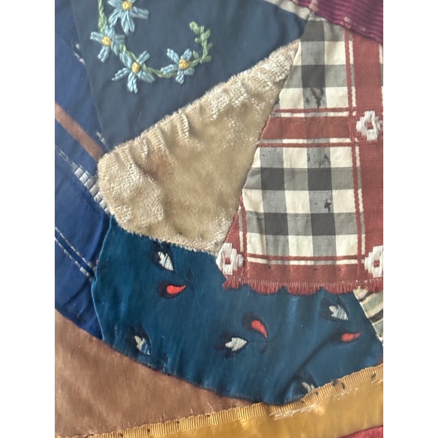 Antique Crazy Quilt Panel For Sale In New York - Image 6 of 10