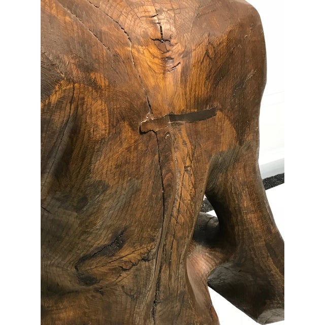 1980s Sycamore Wood Sculpture of a Man's Figure For Sale In Philadelphia - Image 6 of 8