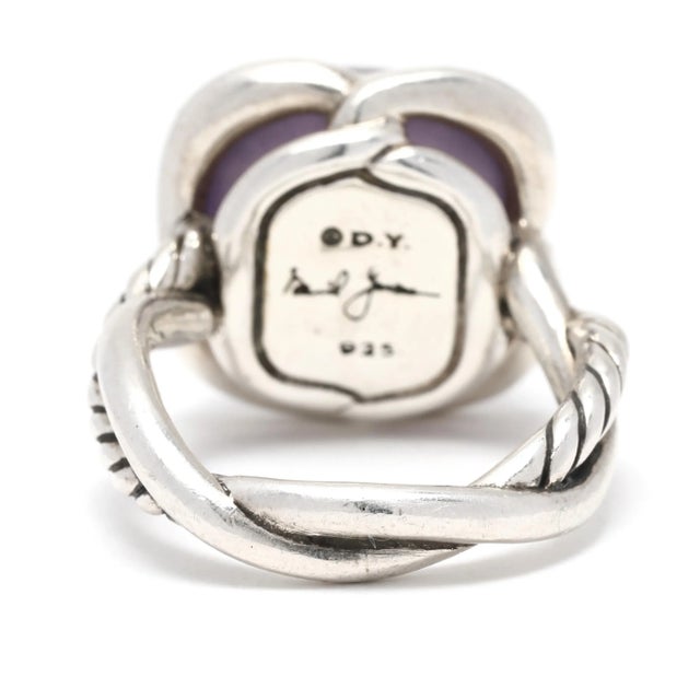 Late 20th Century David Yurman 9.5 Carat Amethyst Infinity Ring, Sterling Silver, Ring, Large For Sale - Image 4 of 8