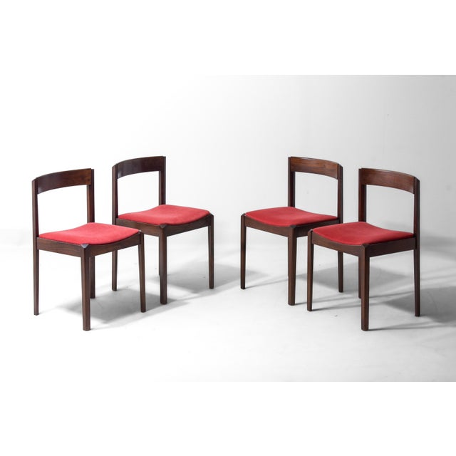 1970s Dining Chairs in Rosewood by Dino Cavalli, 1970s, Set of 4 For Sale - Image 5 of 11