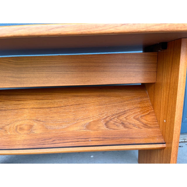 Mid-Century Modern Gangsø Møbler Danish Modern Teak Console Table With Ceramic Tile Inset — Model 417, Made in Denmark, C. 1960s–70s For Sale - Image 3 of 9