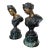 Pair of Bronze and Marble Greek Bust For Sale
