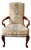 Vintage Pastel Ikat Sam Moore Queen Anne Accent Chair For Sale
