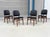 1960s 1960s Set of 6 Refinished Danish Modern Teak & Black Vinyl Dining Chairs- Set of 6 For Sale - Image 5 of 15