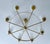 Large Vintage Italian Glass and Brass Chandelier, 1950s For Sale - Image 14 of 18