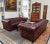 Brown Chesterfield Sofa with Top Leather For Sale - Image 8 of 9